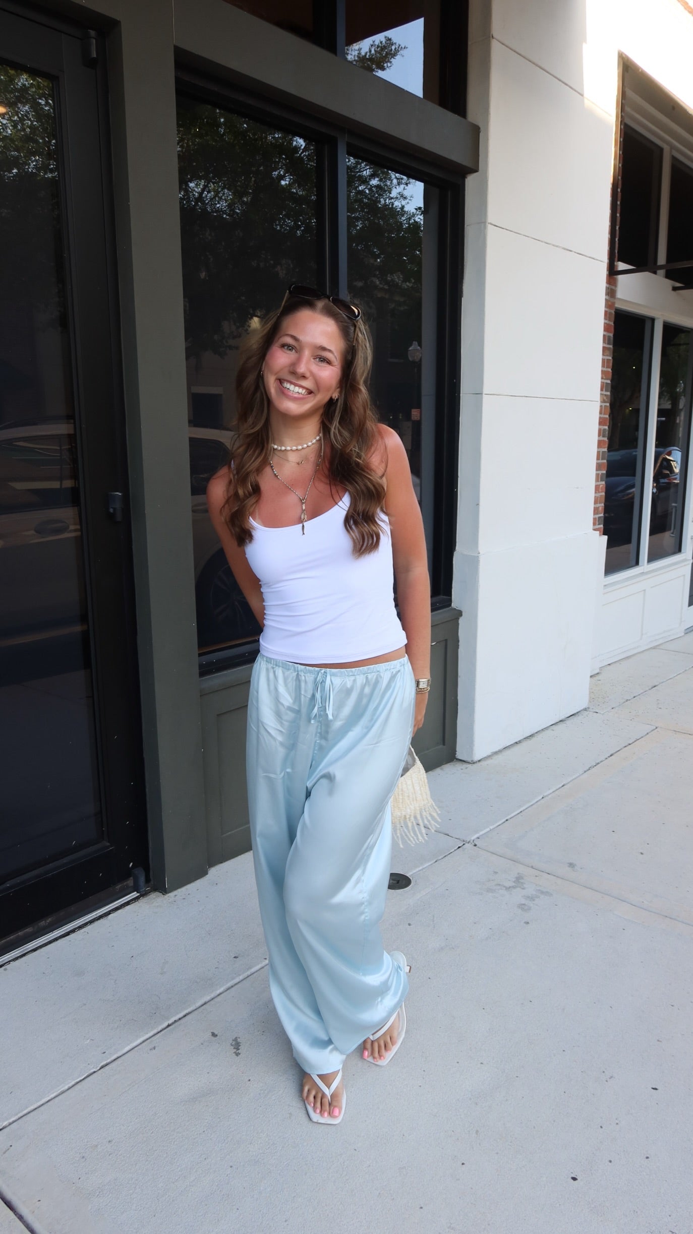 Sky Blue Shine Pant
