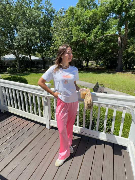 Bubble Gum Pink Shine Pant